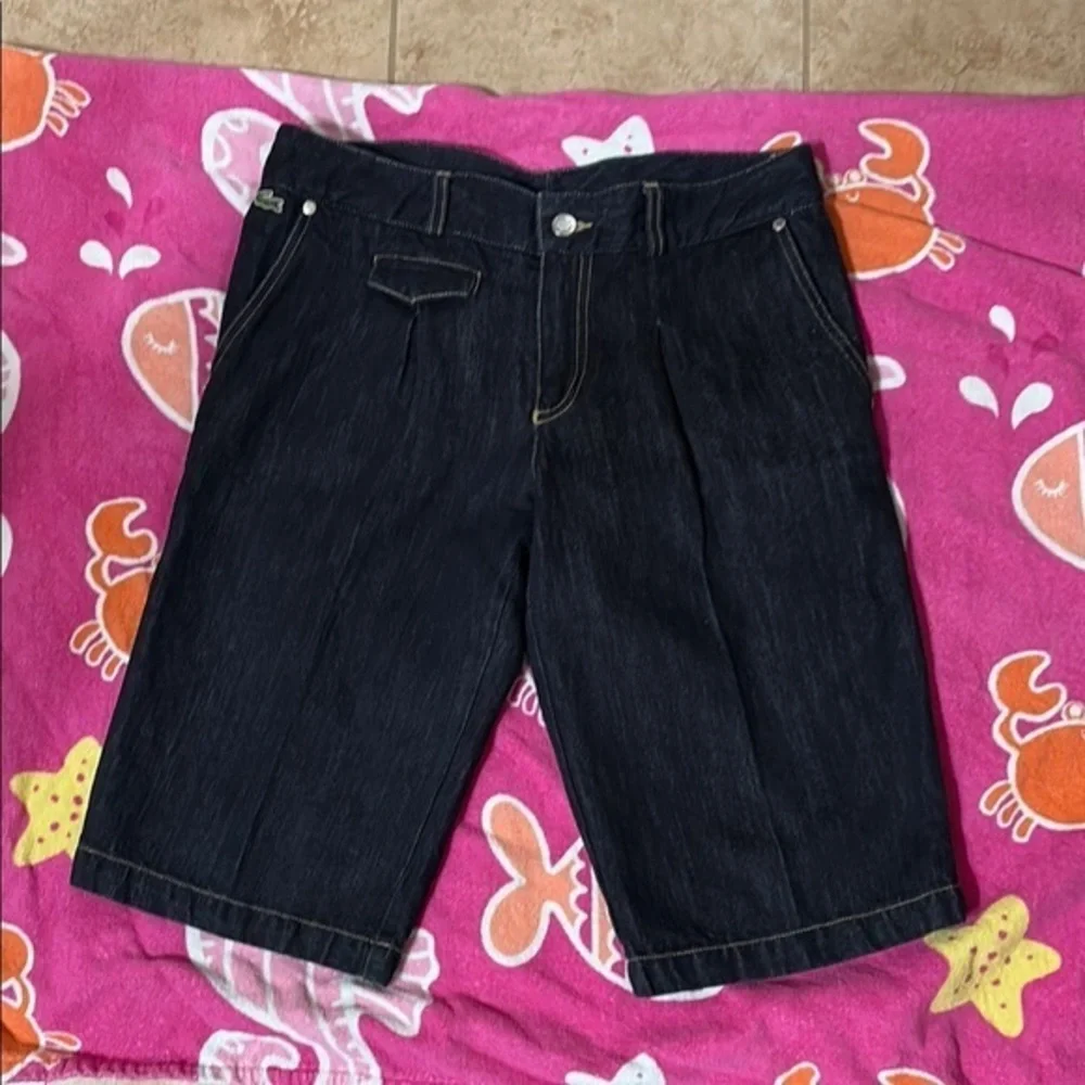 LACOSTE Dark Blue Denim Shorts